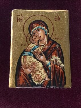 Greek Orthodox Gold leaf Byzantine Religious Framed Icon